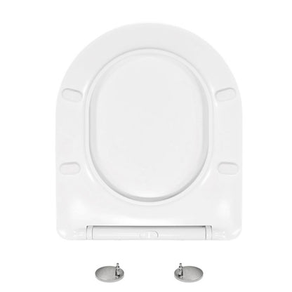 Toiletsæde Olmo Duroplast Hvid med Softclose 42 x 36 cm