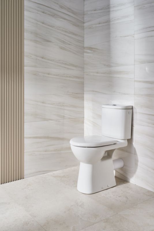 Toiletsæde med Soft Close Duroplast Hvid 456x376 mm