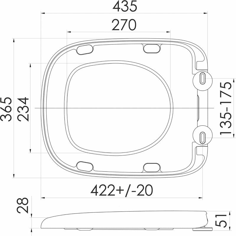 Stilo WC-sæde i duroplast med soft-close, hvid