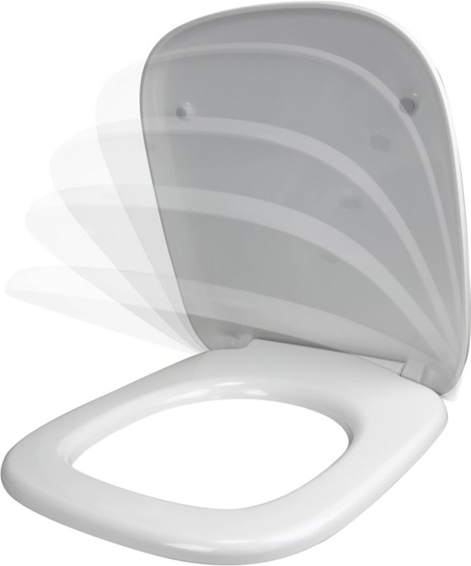 Toiletsæde Stilo Hvid Duroplast Blødt Lukkende