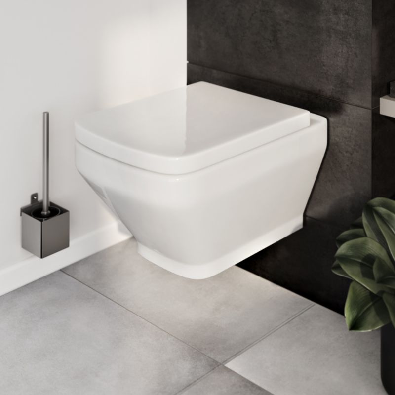 Teesta WC-sæde med soft-close i hvid duroplast