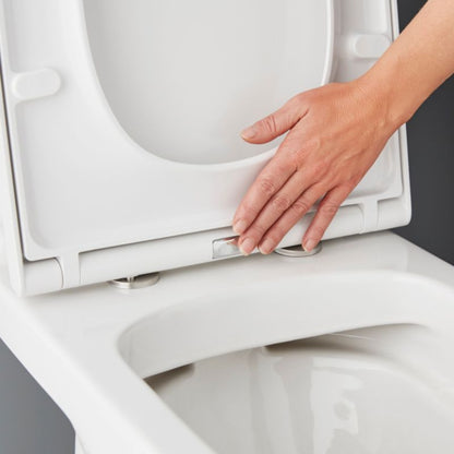 Teesta WC-sæde med soft-close i hvid duroplast