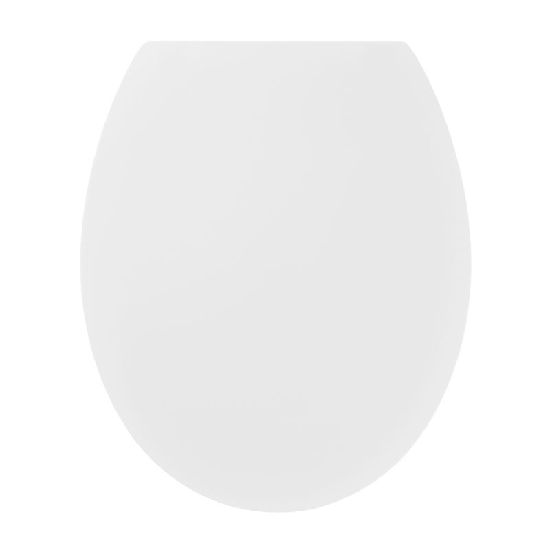 Toiletbræt med LED-lys 44,7x37,2 cm Hvidt Soft-close