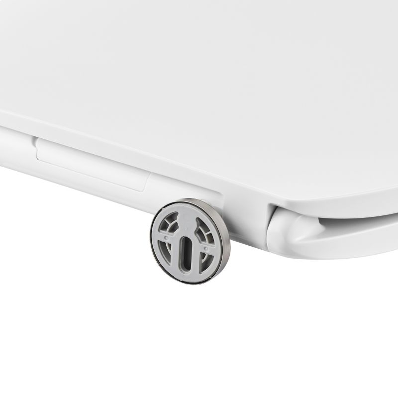 Toiletbræt med LED-lys 44,7x37,2 cm Hvidt Soft-close