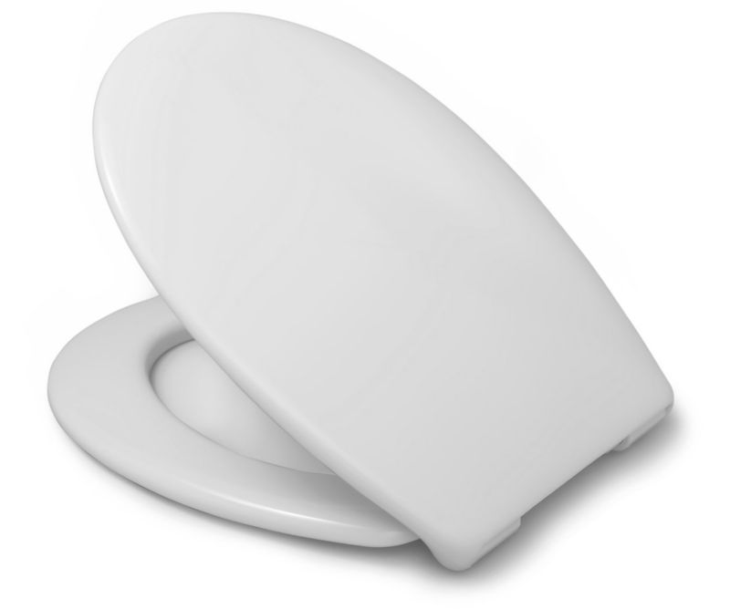 Toiletsæde Termoplast Hvid 447 x 365 mm Blødt Lukkende