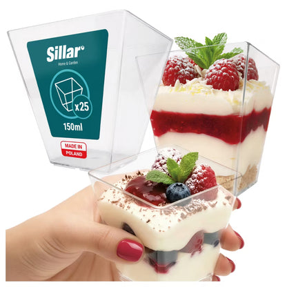 Dessertbægre 150 ml Transparent 25 Stk