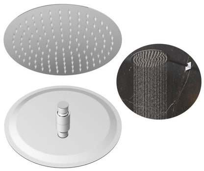 Rund Brusehoved 30 cm Krom Rustfrit Stål