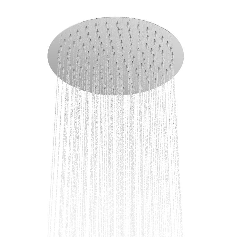 Rund Brusehoved 30 cm Krom Rustfrit Stål