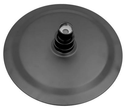 Rund Brusehoved 30 cm Sort Slim 2 mm Rustfrit Stål