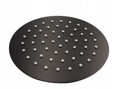 Rund Brusehoved 30 cm Sort Slim 2 mm Rustfrit Stål