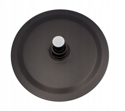 Rund Brusehoved 30 cm Sort Slim 2 mm Rustfrit Stål