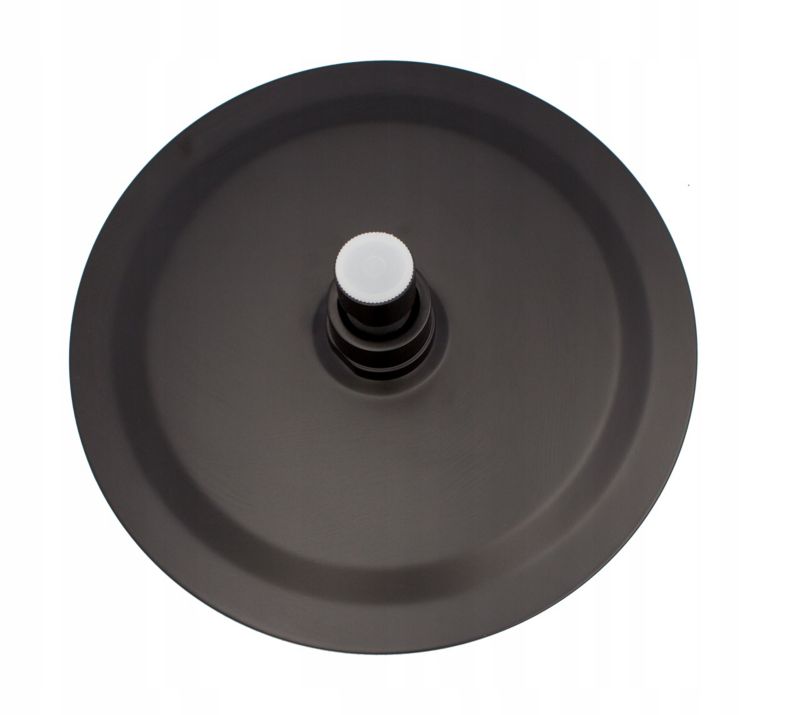 Rund Brusehoved 30 cm Sort Slim 2 mm Rustfrit Stål