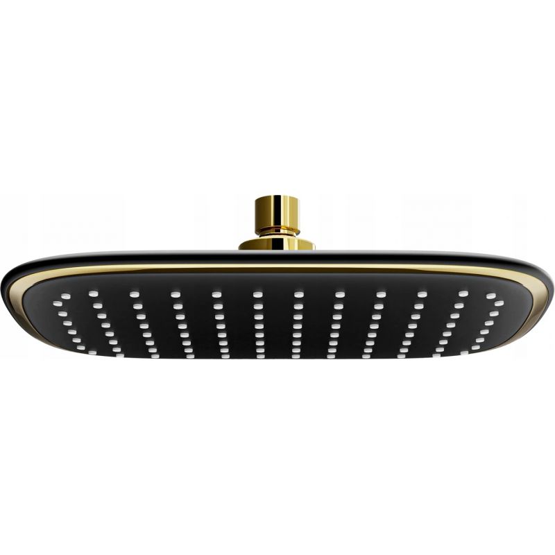 Rektangulær Mexen D-49 regnbruser sort/guld 25 x 19 cm 1 stk.
