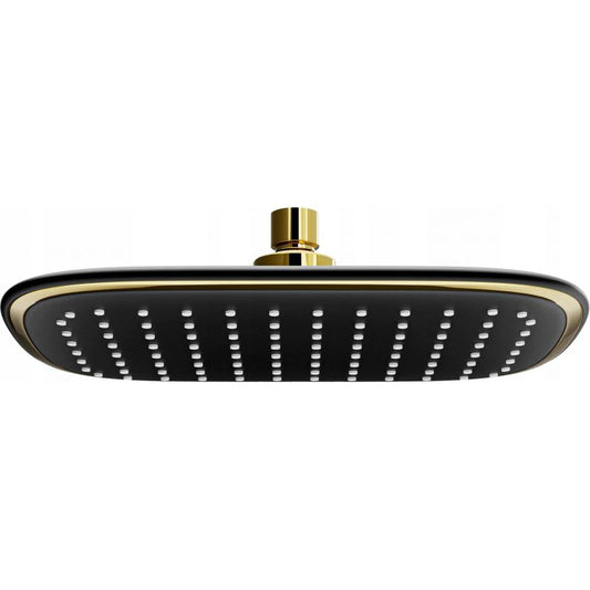 Rektangulær Mexen D-49 regnbruser sort/guld 25 x 19 cm 1 stk.