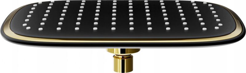 Rektangulær Mexen D-49 regnbruser sort/guld 25 x 19 cm 1 stk.