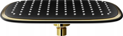 Rektangulær Mexen D-49 regnbruser sort/guld 25 x 19 cm 1 stk.