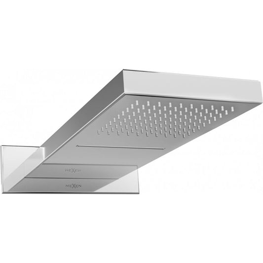 Rektangulær Mexen Waterfall bruserhoved i krom 50 x 22 cm, 1 stk.