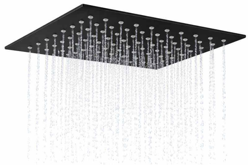 Firkantet brusehoved 25 x 25 cm sort | BP.BRG25-BLK