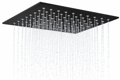 Firkantet brusehoved 25 x 25 cm sort | BP.BRG25-BLK