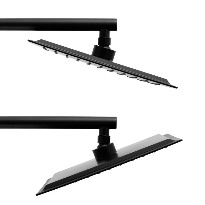 Firkantet brusehoved 25 x 25 cm sort | BP.BRG25-BLK