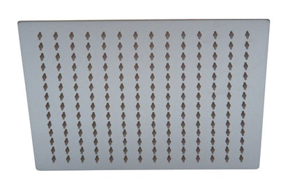 Firkantet Brusehoved 25x25 cm Rustfrit Stål Krom 121 Dyser