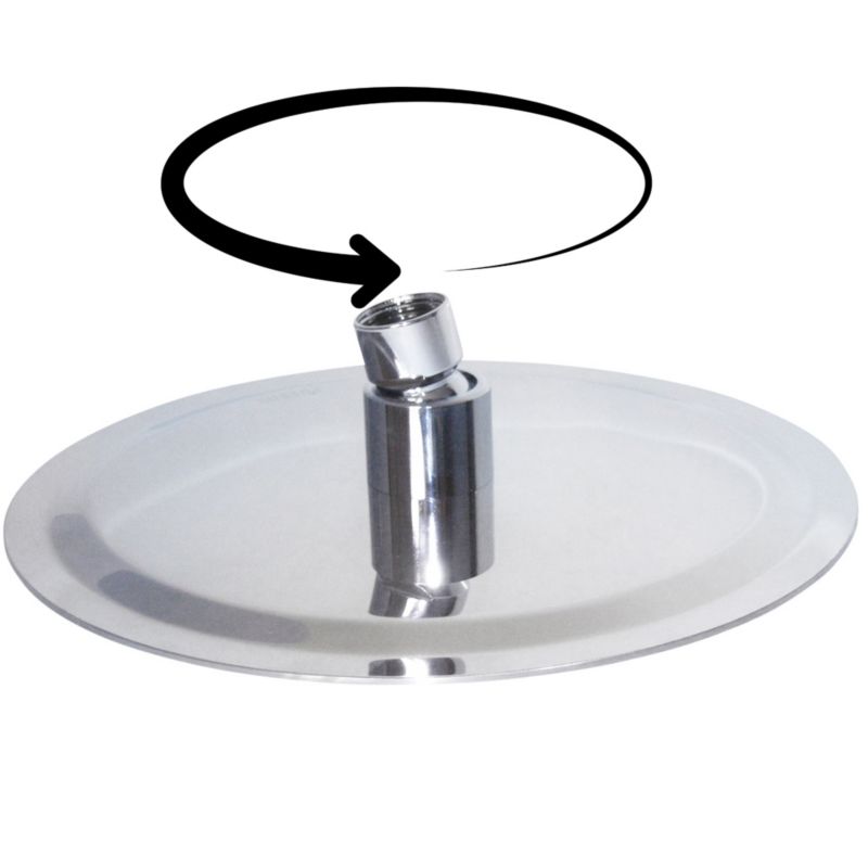 Brusehoved Estiva SLIM ROUND 20 cm Rustfrit Stål Krom