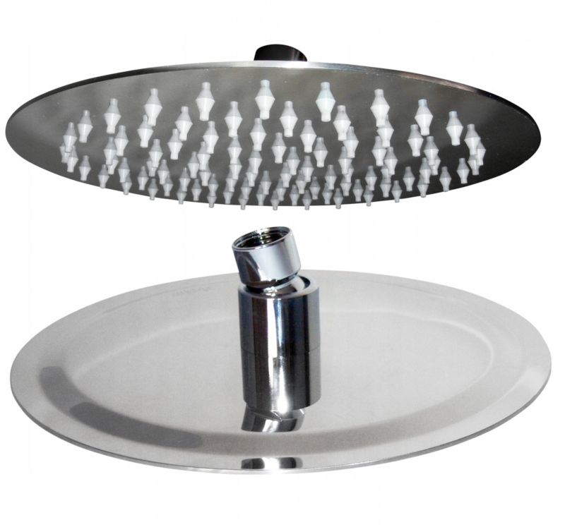 Brusehoved SLIM ROUND 30 cm Rustfrit Stål Krom 5901811584732