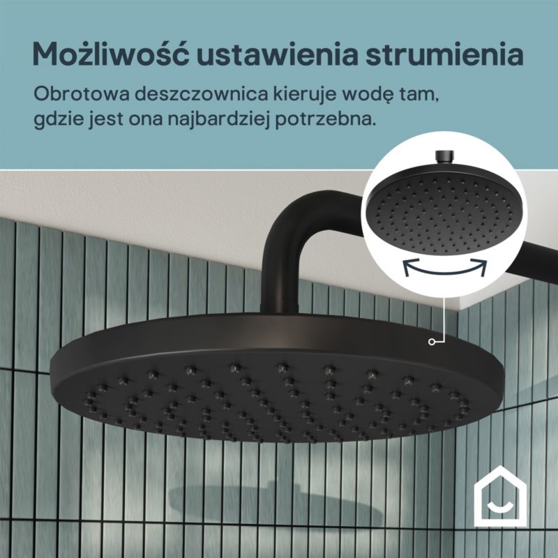 Brusehoved Cavally 25 cm Sort Mat