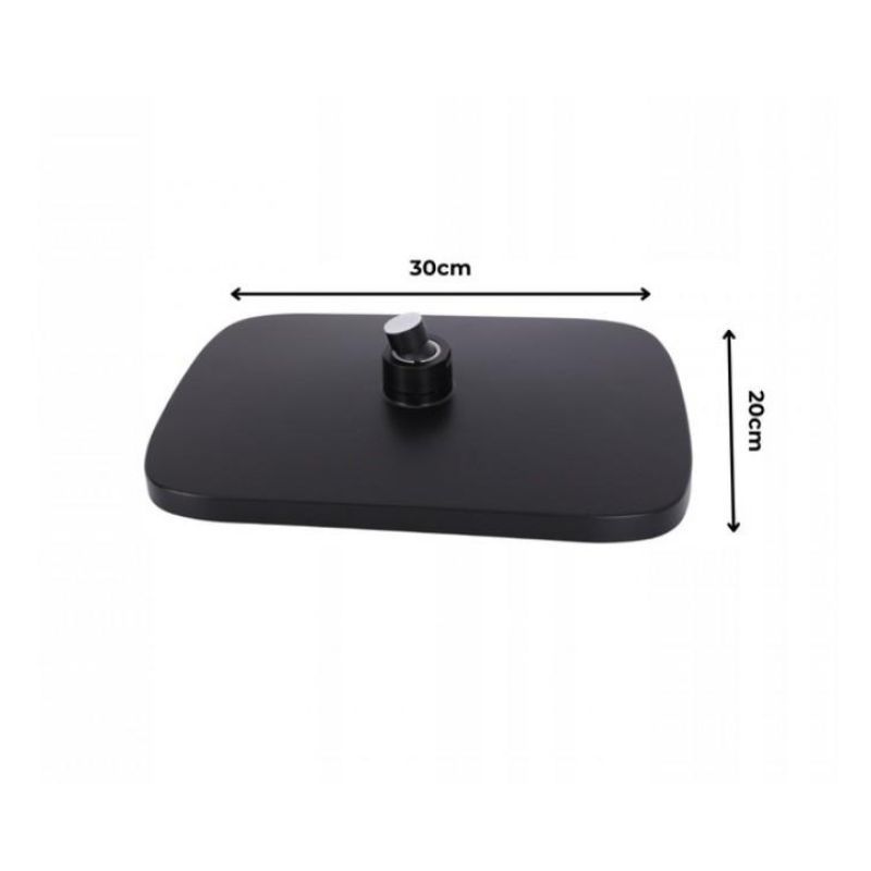 Deszczownica SAMI-XL Rektangulær 30x20 cm Sort Mat