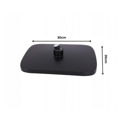 Deszczownica SAMI-XL Rektangulær 30x20 cm Sort Mat