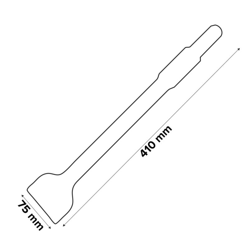 Fladt mejsel Erbauer 30 x 410 x 75 mm