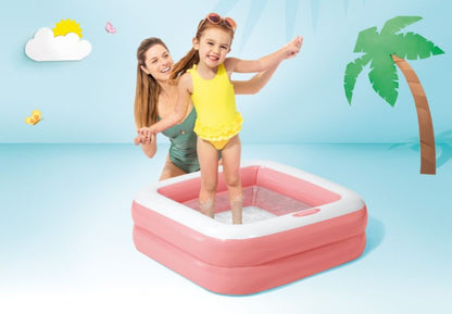 Dmuchany basenik Intex 57100 brodzik  dla dzieci 86x86x25 cm pastelowo różowy 1 szt.