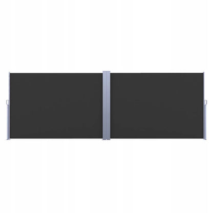 Dobbelt Sidemarkise 200x600 cm Grå