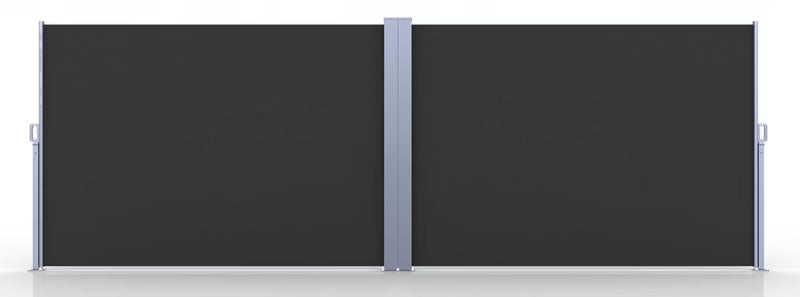Dobbelt Sidemarkise 200x600 cm Grå