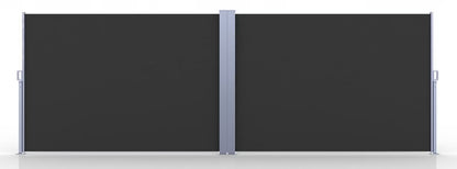 Dobbelt Sidemarkise 200x600 cm Grå