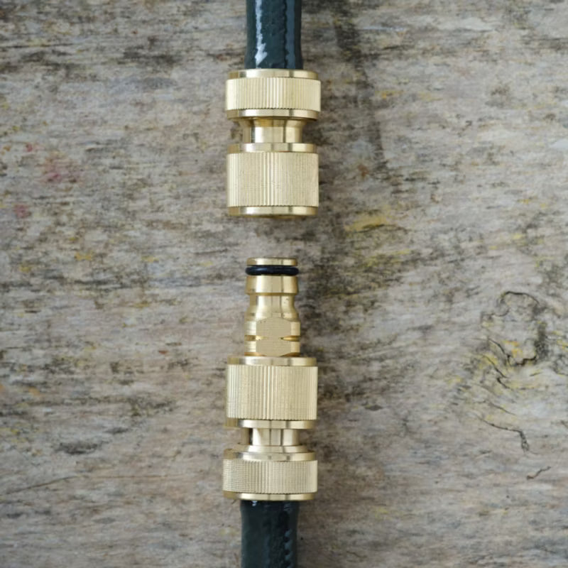 Dobbelt Slangekobling Messing