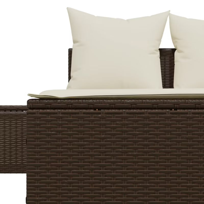 Dobbelt Solseng 104x162 cm Brun med Hynder