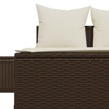 Dobbelt Solseng 104x162 cm Brun med Hynder