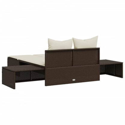 Dobbelt Solseng 104x162 cm Brun med Hynder