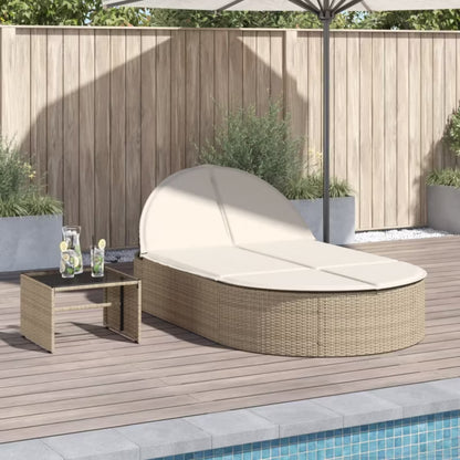 Dobbelt Solseng 110x200 cm Beige Poly配套 med Hynder WM-368650