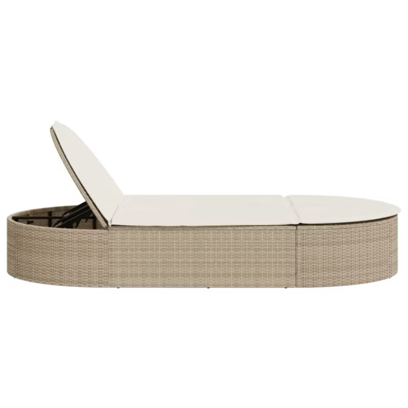 Dobbelt Solseng 110x200 cm Beige Poly配套 med Hynder WM-368650