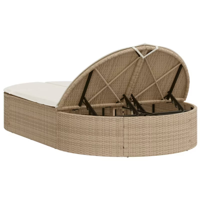 Dobbelt Solseng 110x200 cm Beige Poly配套 med Hynder WM-368650