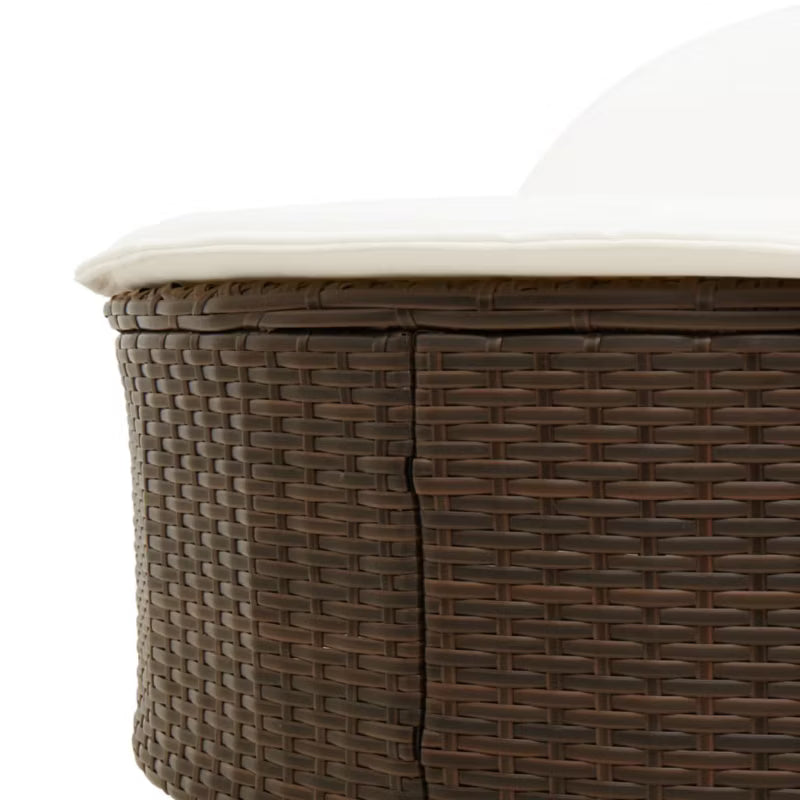 Dobbelt Solseng 110x200 cm Brun med Hynder