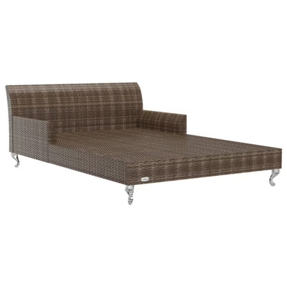 Dobbelt Solseng 200x132 cm Brun med Cremefarvede Hynder