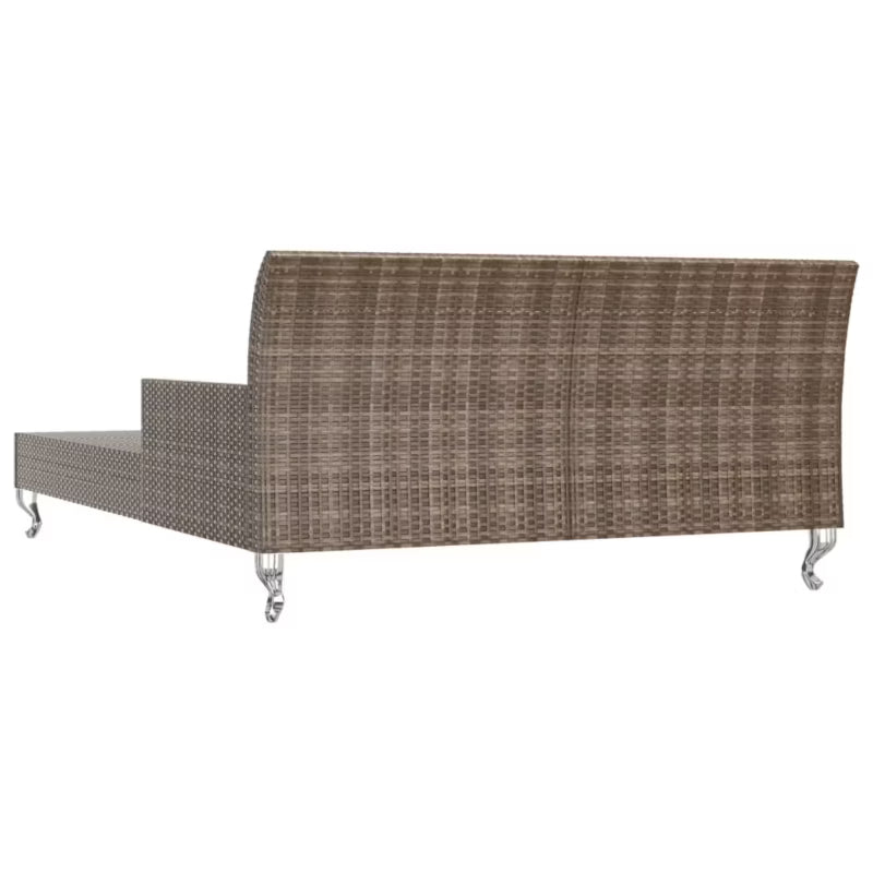 Dobbelt Solseng 200x132 cm Brun med Cremefarvede Hynder