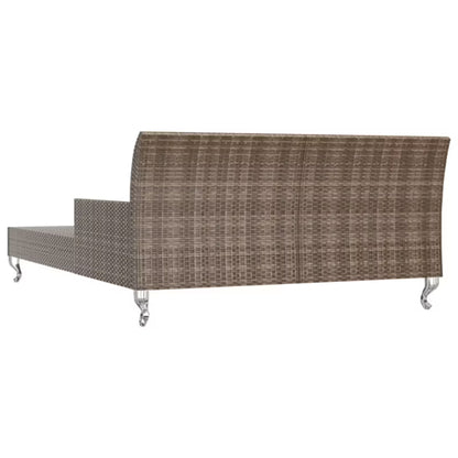 Dobbelt Solseng 200x132 cm Brun med Cremefarvede Hynder