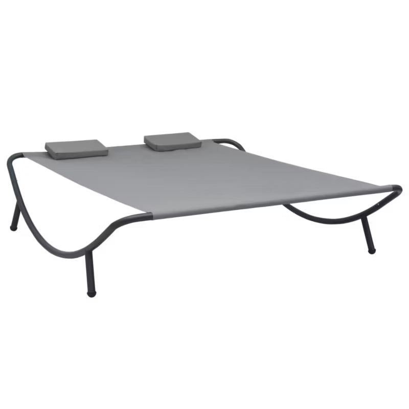 Dobbelt Solseng 200x173 cm Antracitgrå Stål
