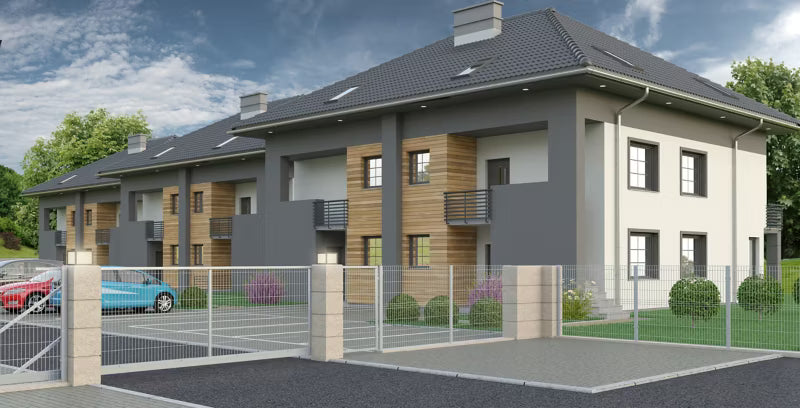 Dobbeltfløjet Panelport 2D 400x120 cm Galvaniseret