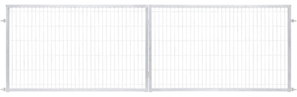 Dobbeltfløjet Panelport 2D 400x120 cm Galvaniseret