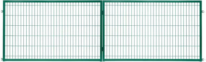 Dobbeltfløjet Panelport 2D 400x120 cm Grøn